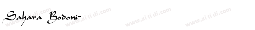 Sahara Bodoni字体转换
